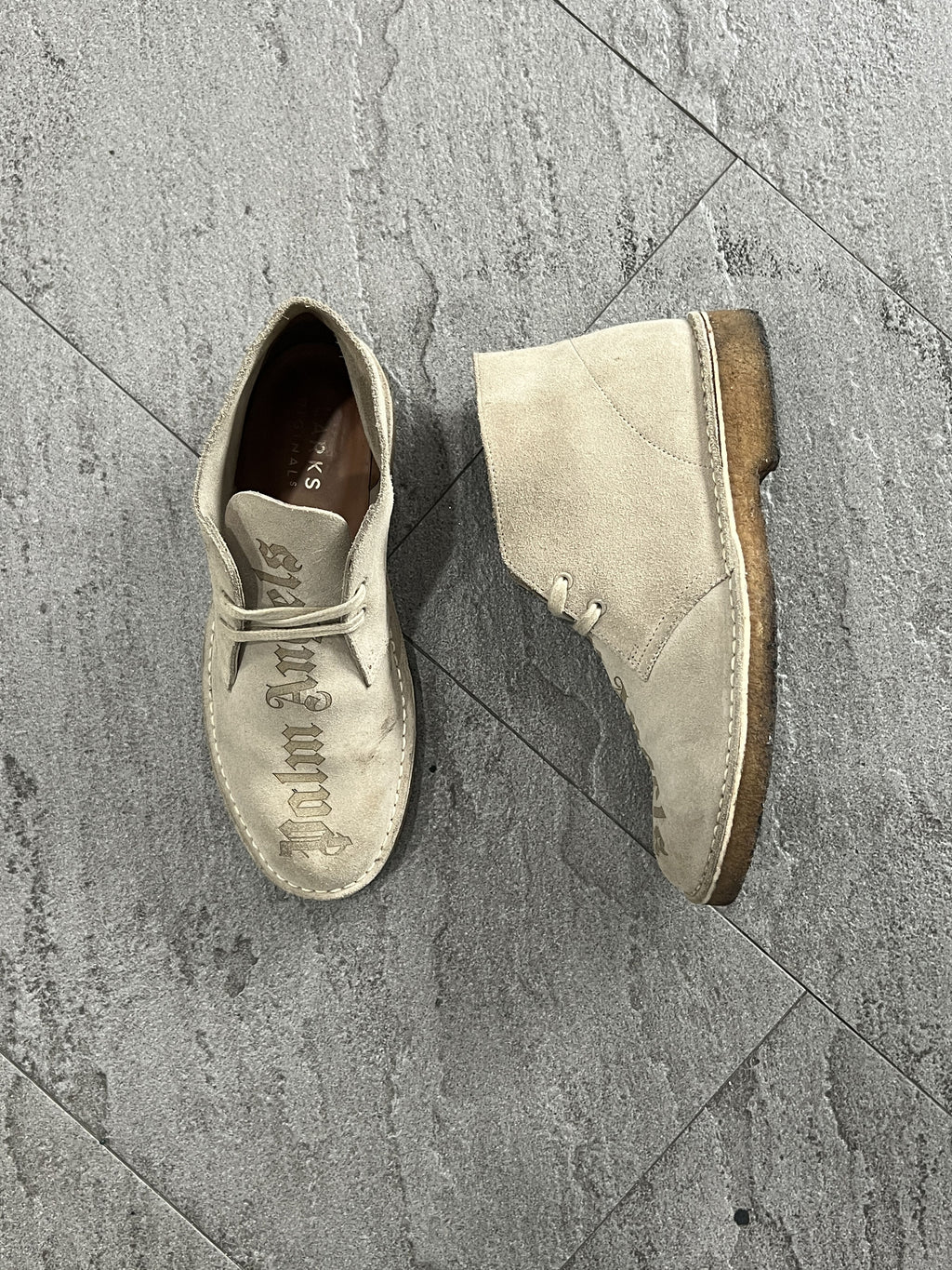 Palm Angels x Clarks Originals Logo Desert Boots US8