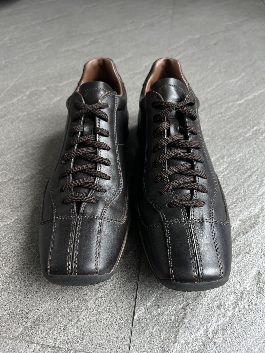 Vintage Prada Sport 4E0735 Square Toe Leather Sneakers