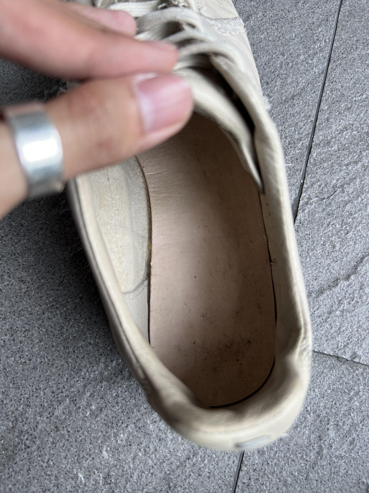 Maison Margiela Deconstructed Beige Grey Replica Sneakers