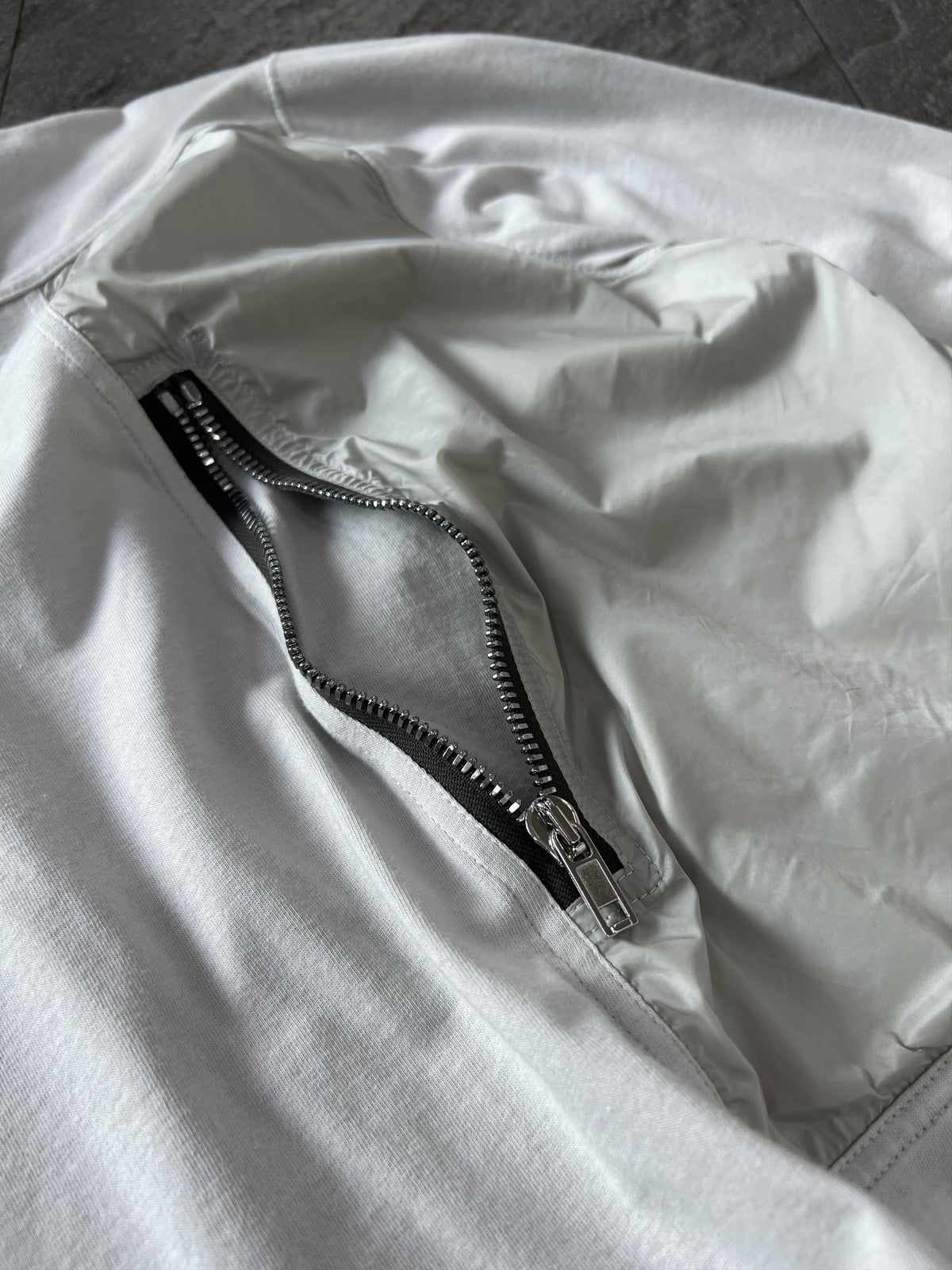 Rick Owens Zip Pocket LS Tee Milk White Medium