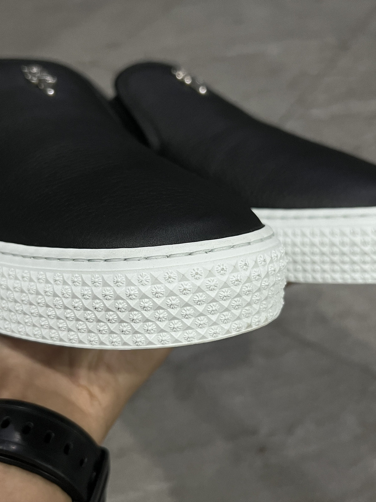 Chrome Hearts Dagger Slip On Sneakers Black 41