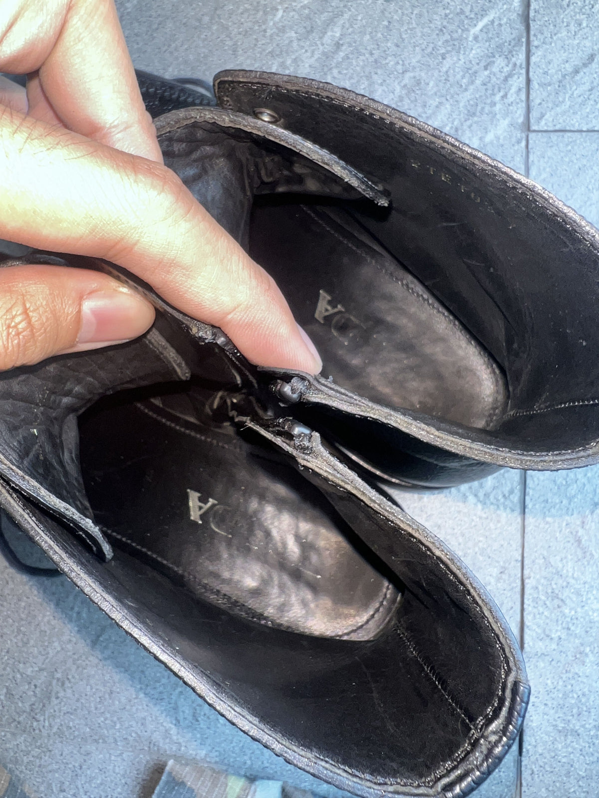 Prada Full Brogue Leather Boots Size 7