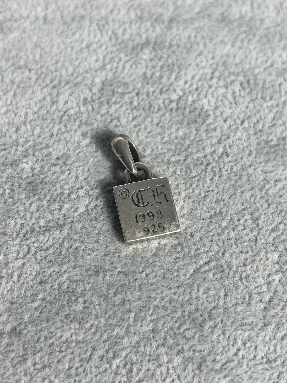 Chrome Hearts Scroll Frame Pendant 1998 .925 Silver