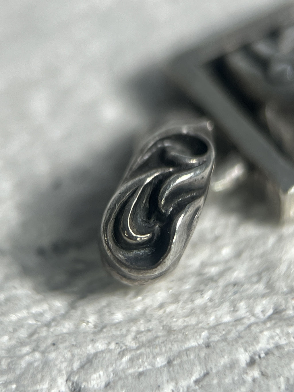 Chrome Hearts Scroll Frame Pendant 1998 .925 Silver