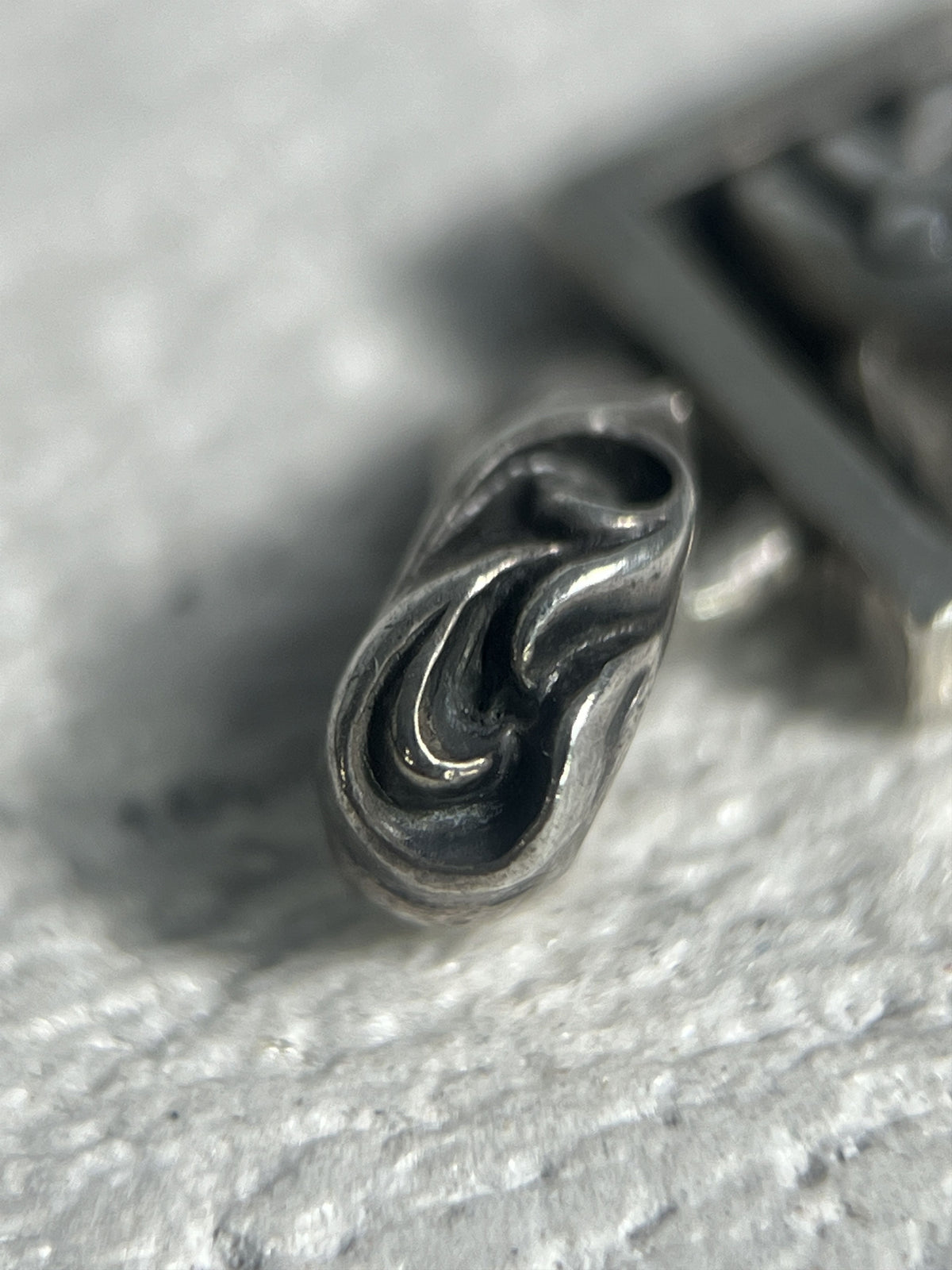 Chrome Hearts Scroll Frame Pendant 1998 .925 Silver