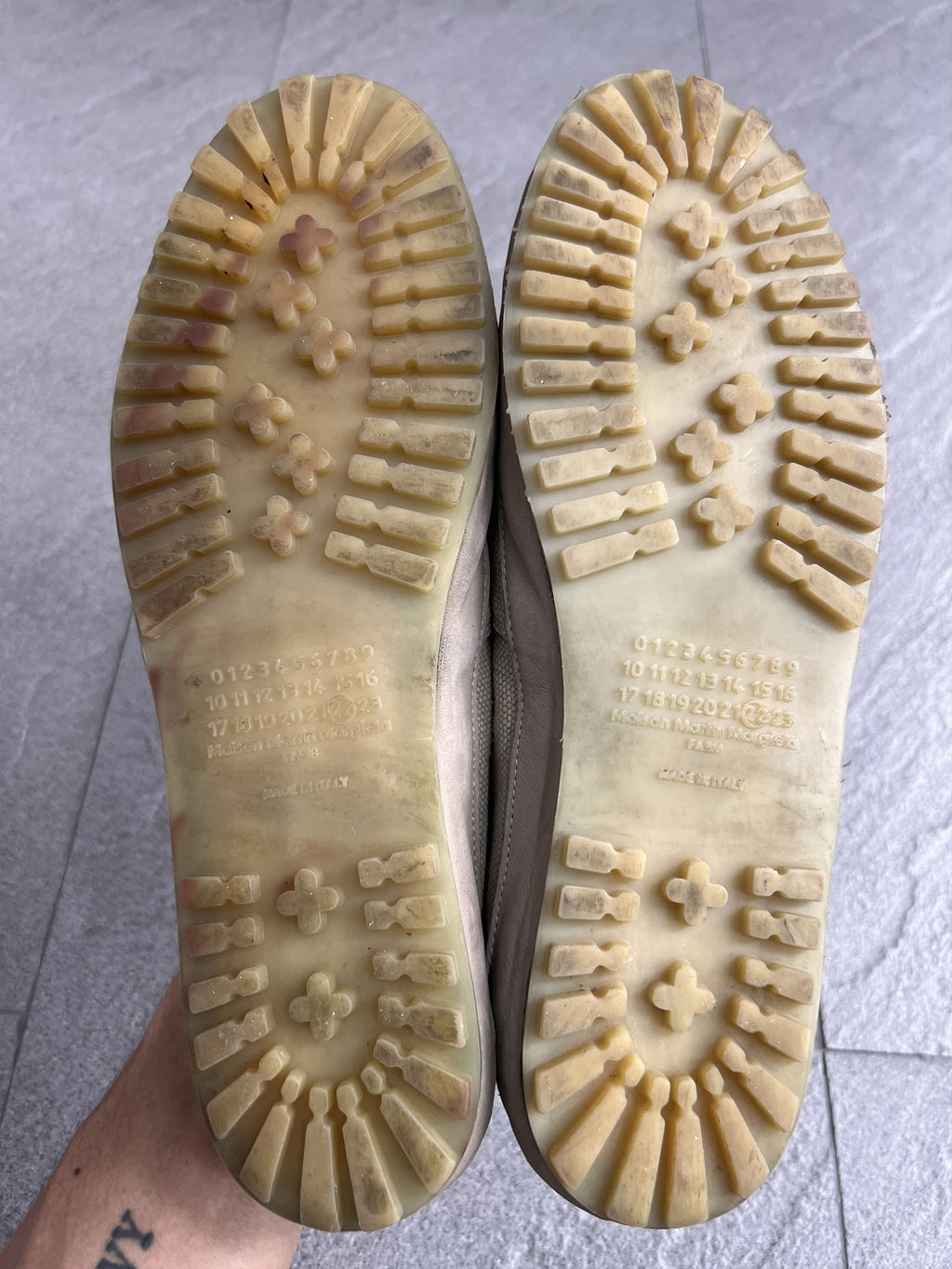 Maison Margiela Canvas Slip On Lug Sole Shoes 42