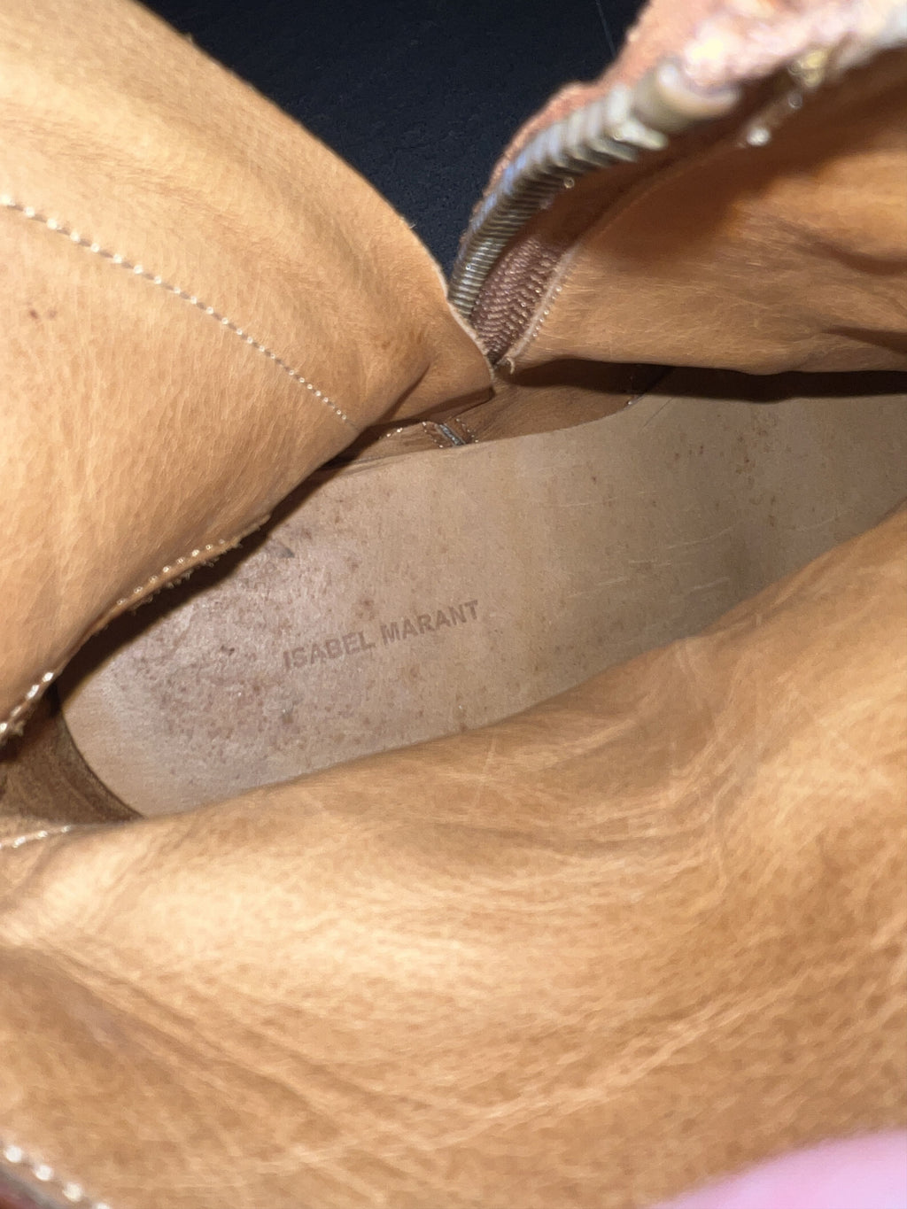 Isabel Marant Brown Leather Western Ankle Boots EU38