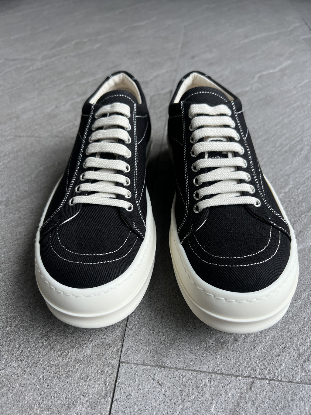 Rick Owens DRKSHDW Penta Vans Vintage Low Black Milk BNIB