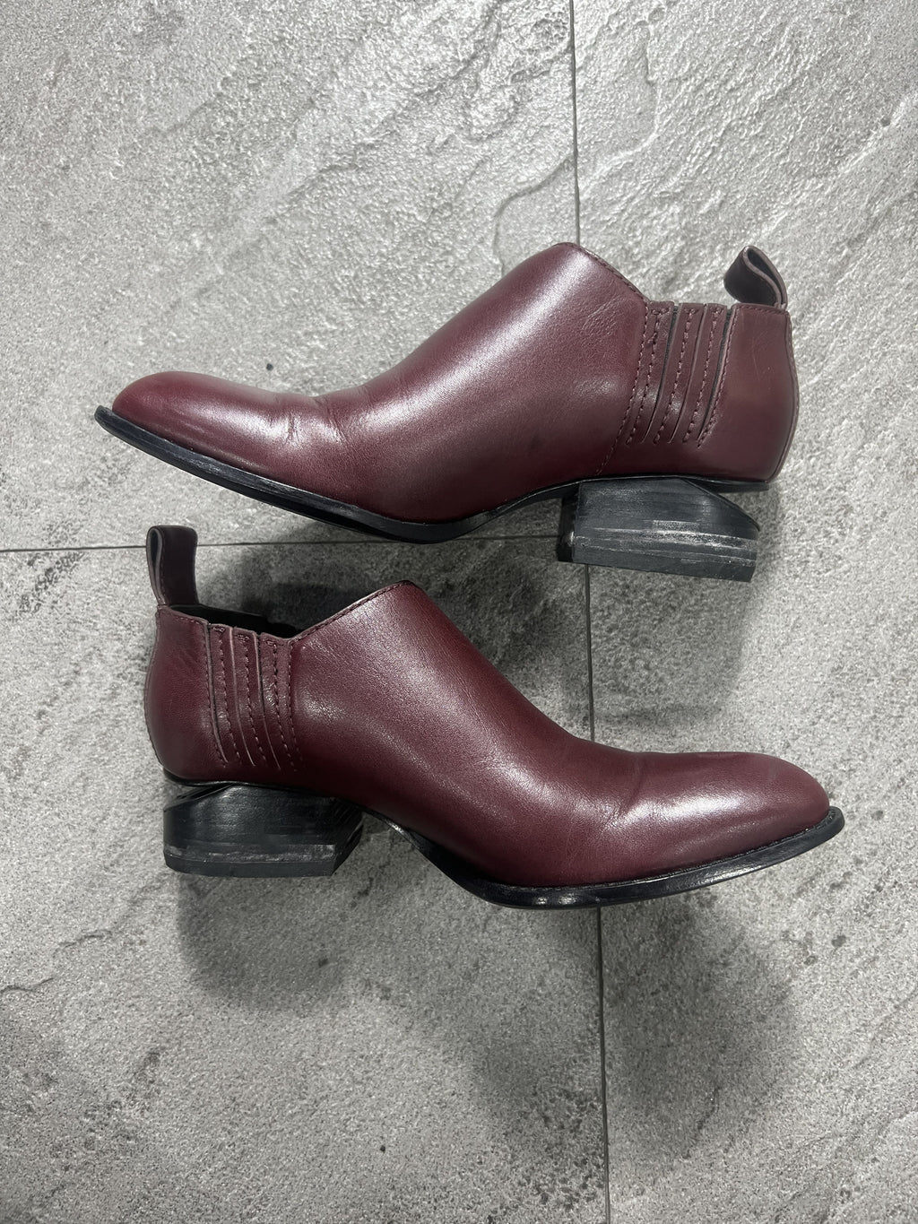 Alexander Wang Kori Oxblood Leather Boots 36.5