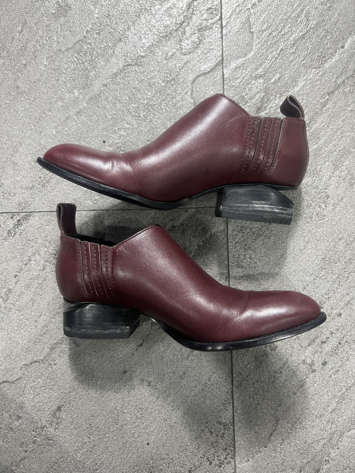 Alexander Wang Kori Oxblood Leather Boots 36.5