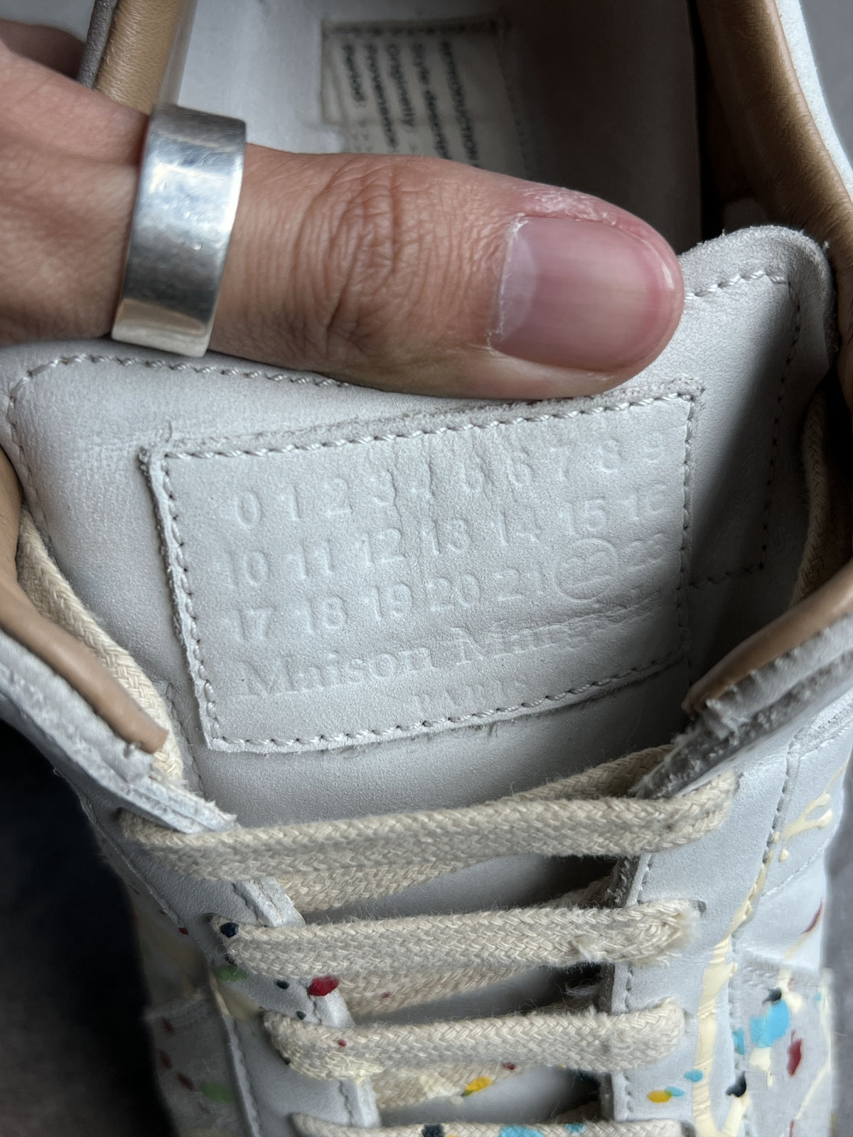 Maison Margiela Paint Splatter Replica Sneakers 39