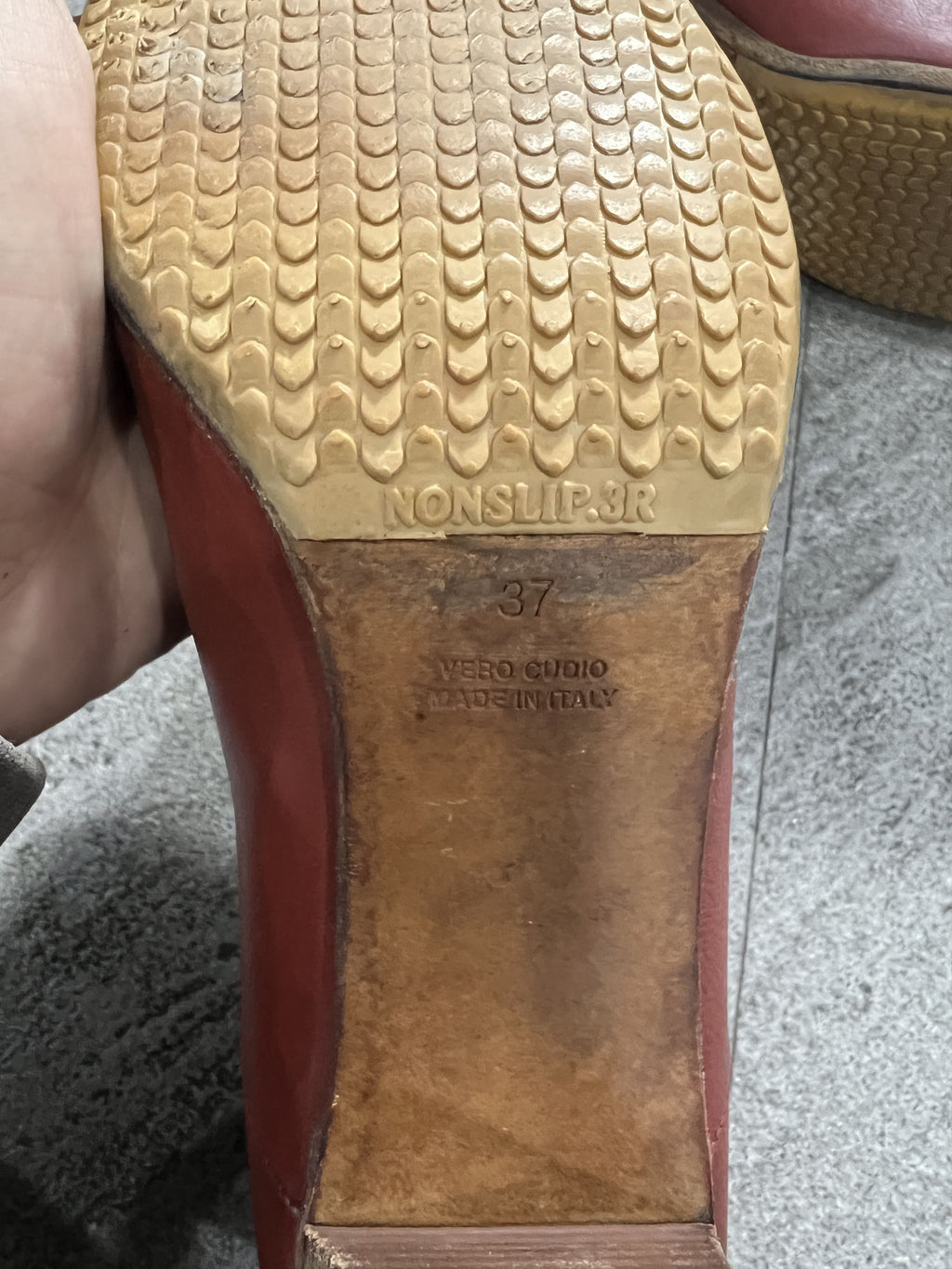 Maison Martin Margiela Oxblood Leather Ankle Boots Heel