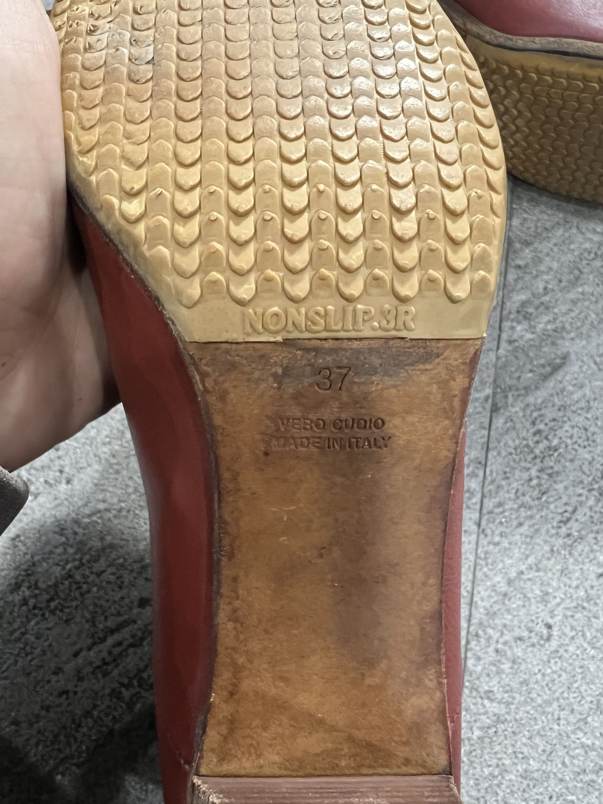 Maison Martin Margiela Oxblood Leather Ankle Boots Heel
