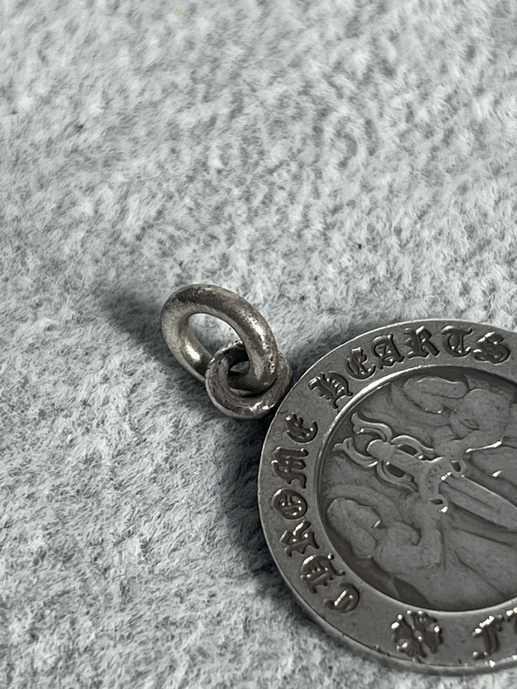 Chrome Hearts Dagger Medallion Pendant Charm Silver