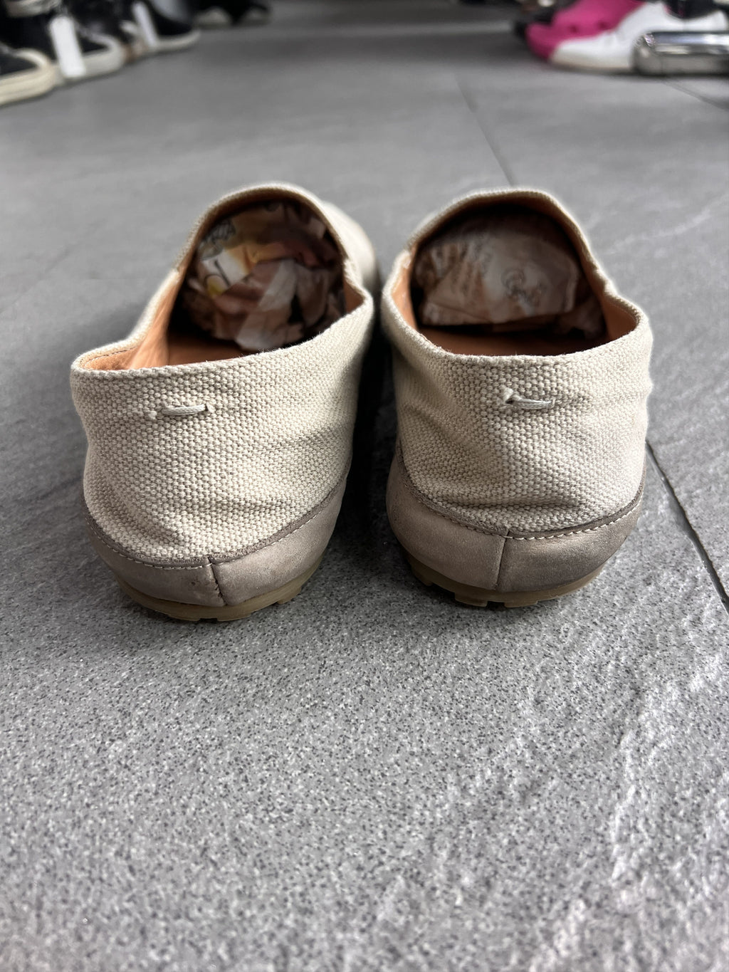 Maison Margiela Canvas Slip On Lug Sole Shoes 42