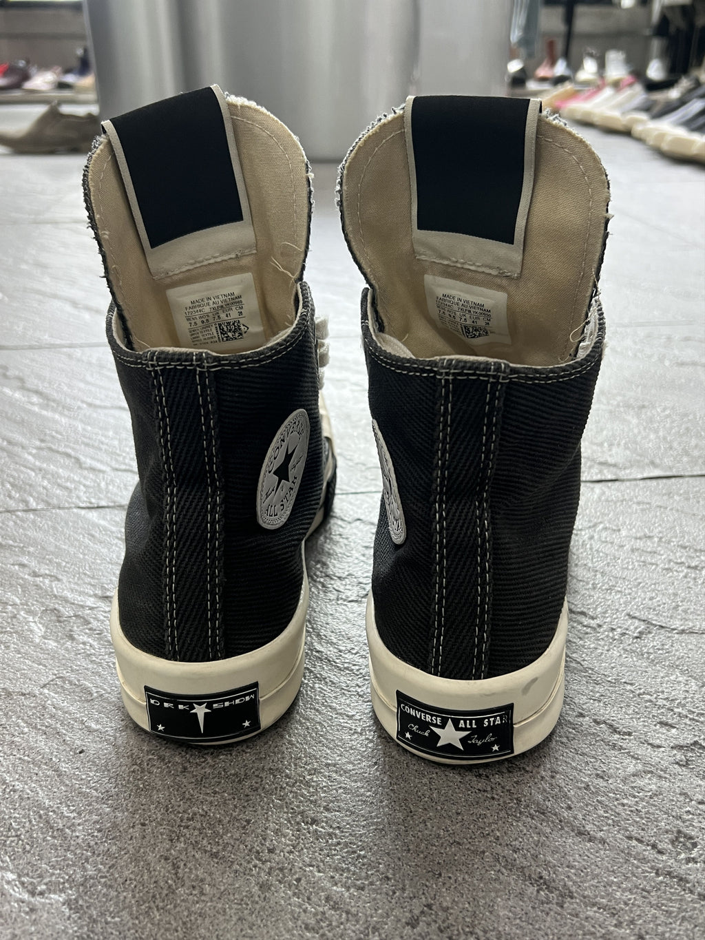 Rick Owens DRKSHDW x Converse TURBODRK Chuck 70 High 40.5