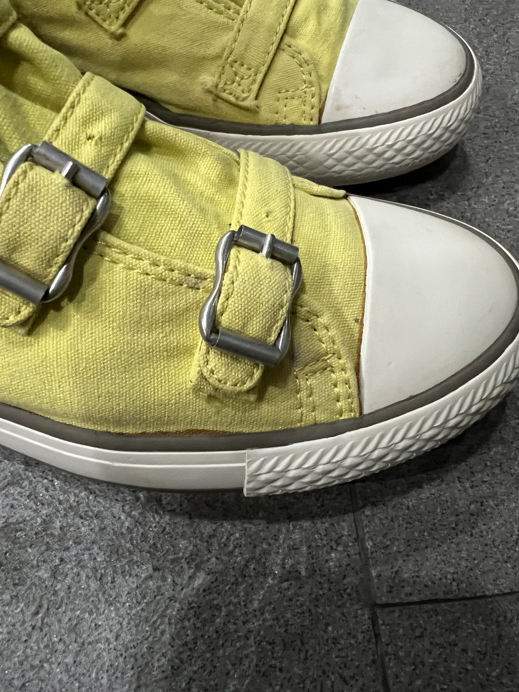 ASH Virgin Bis Multi Buckle High Top Sneakers Yellow EU38