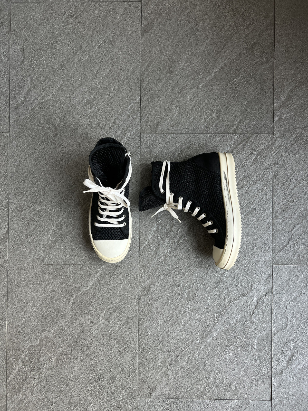 *Rare* Rick Owens DRKSHDW Mesh High Top Ramones EU36