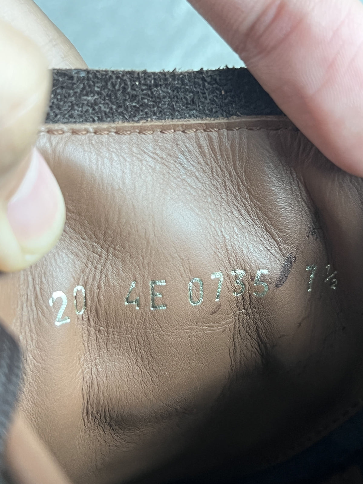 Vintage Prada Sport 4E0735 Square Toe Leather Sneakers