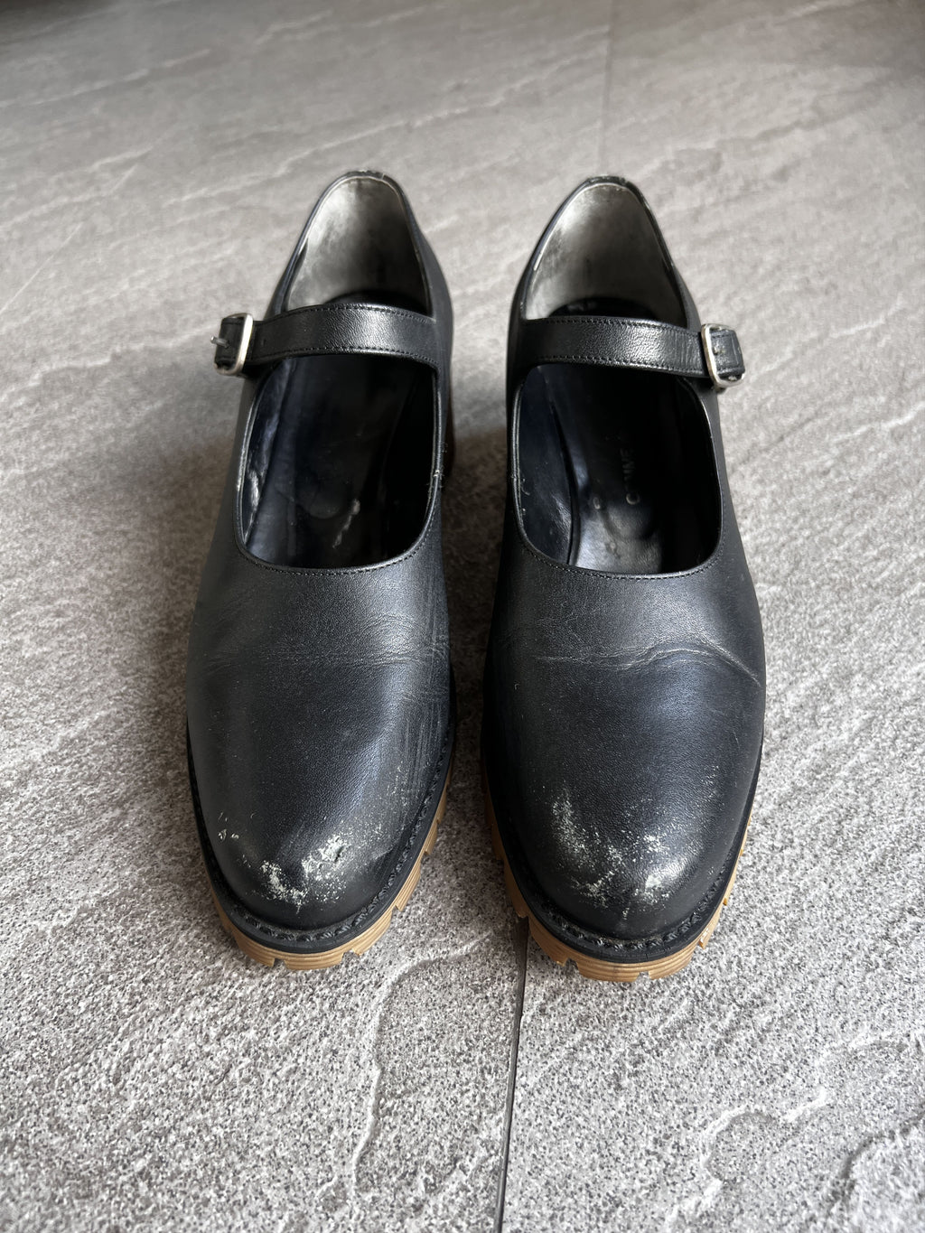 COMME des GARÇONS Leather Mary Jane Pumps JP23.5