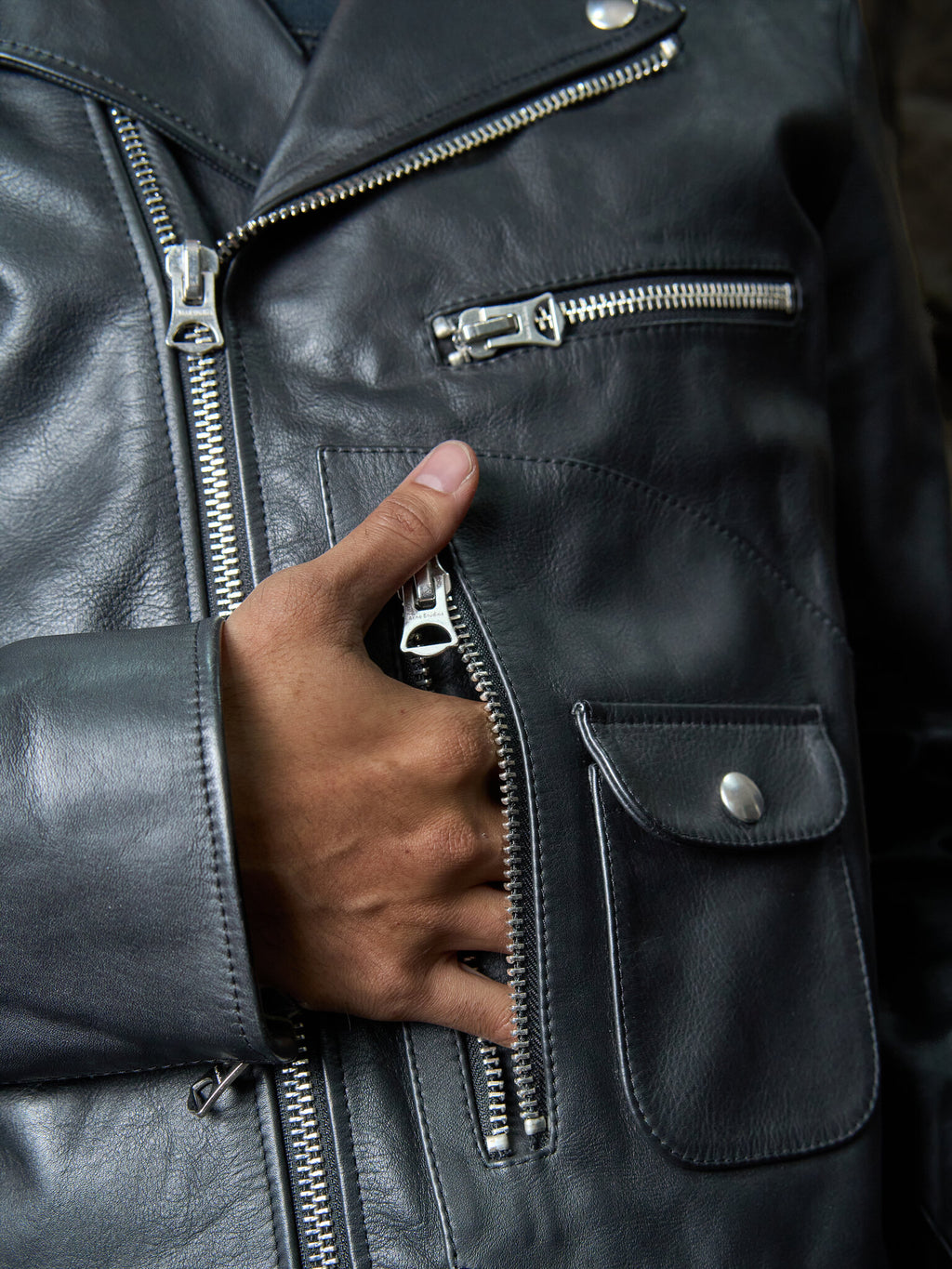 Acne Studios Leather Biker Jacket