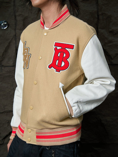 Burberry Wool & Leather Padfield Bomber Jacket Riccardo Tisci