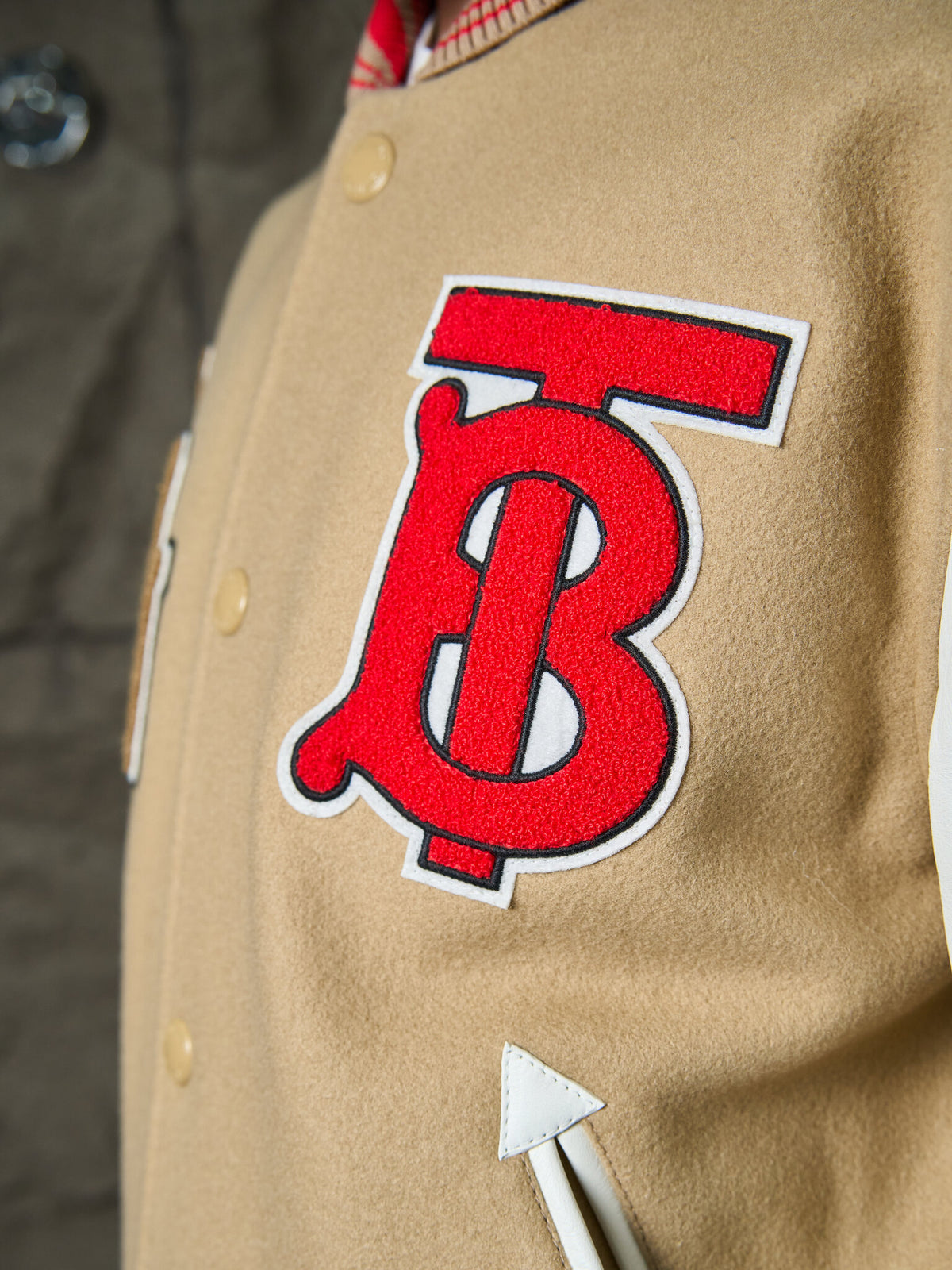 Burberry Wool & Leather Padfield Bomber Jacket Riccardo Tisci