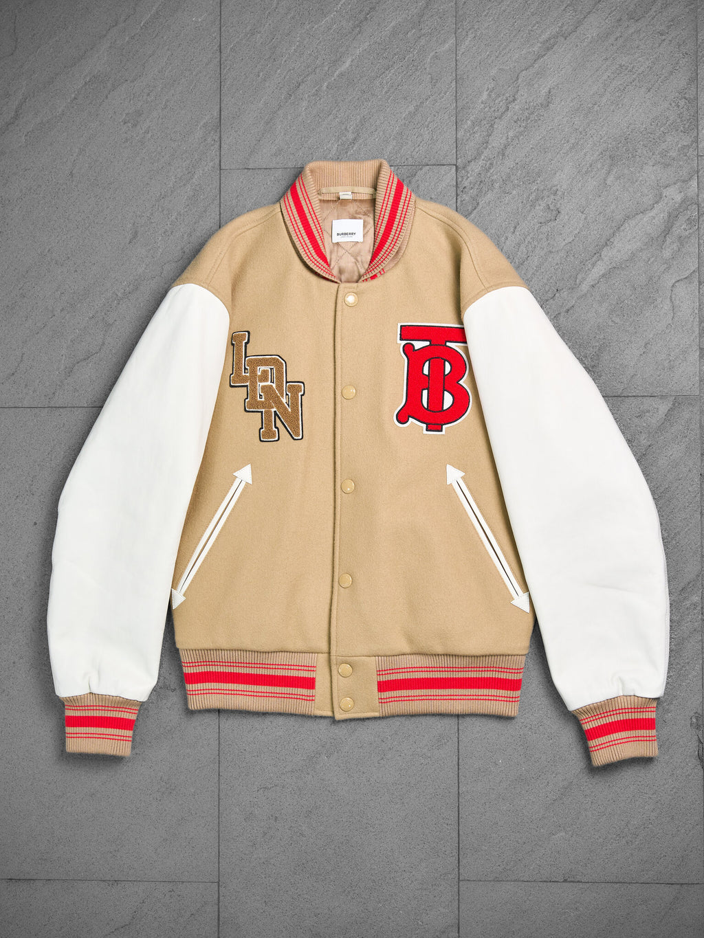Burberry Wool & Leather Padfield Bomber Jacket Riccardo Tisci