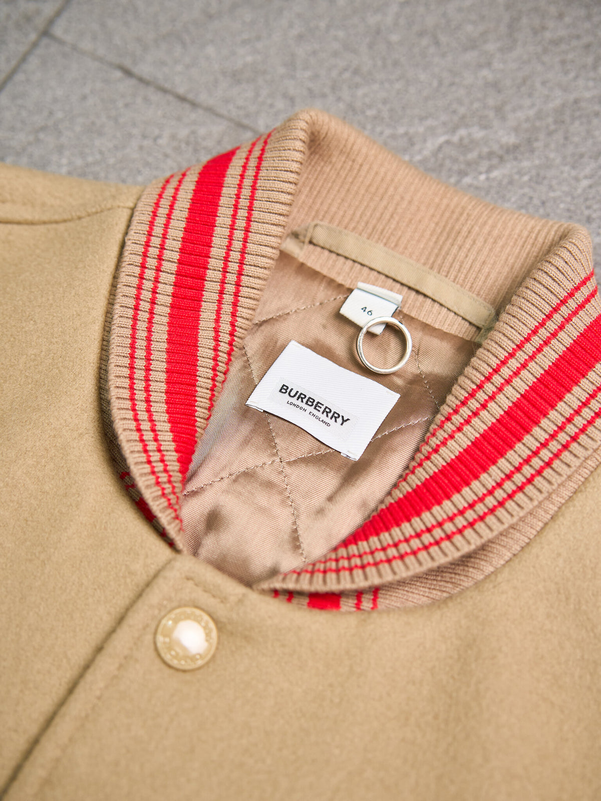 Burberry Wool & Leather Padfield Bomber Jacket Riccardo Tisci