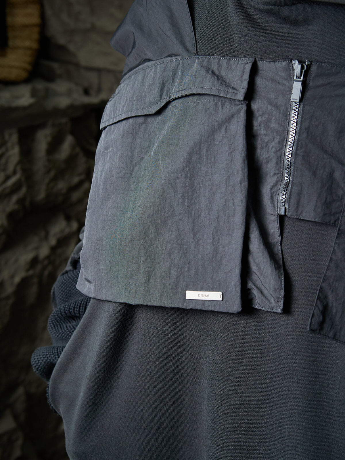 C2H4 Trailblazer Deconstructed Layered Hoodie SS2020