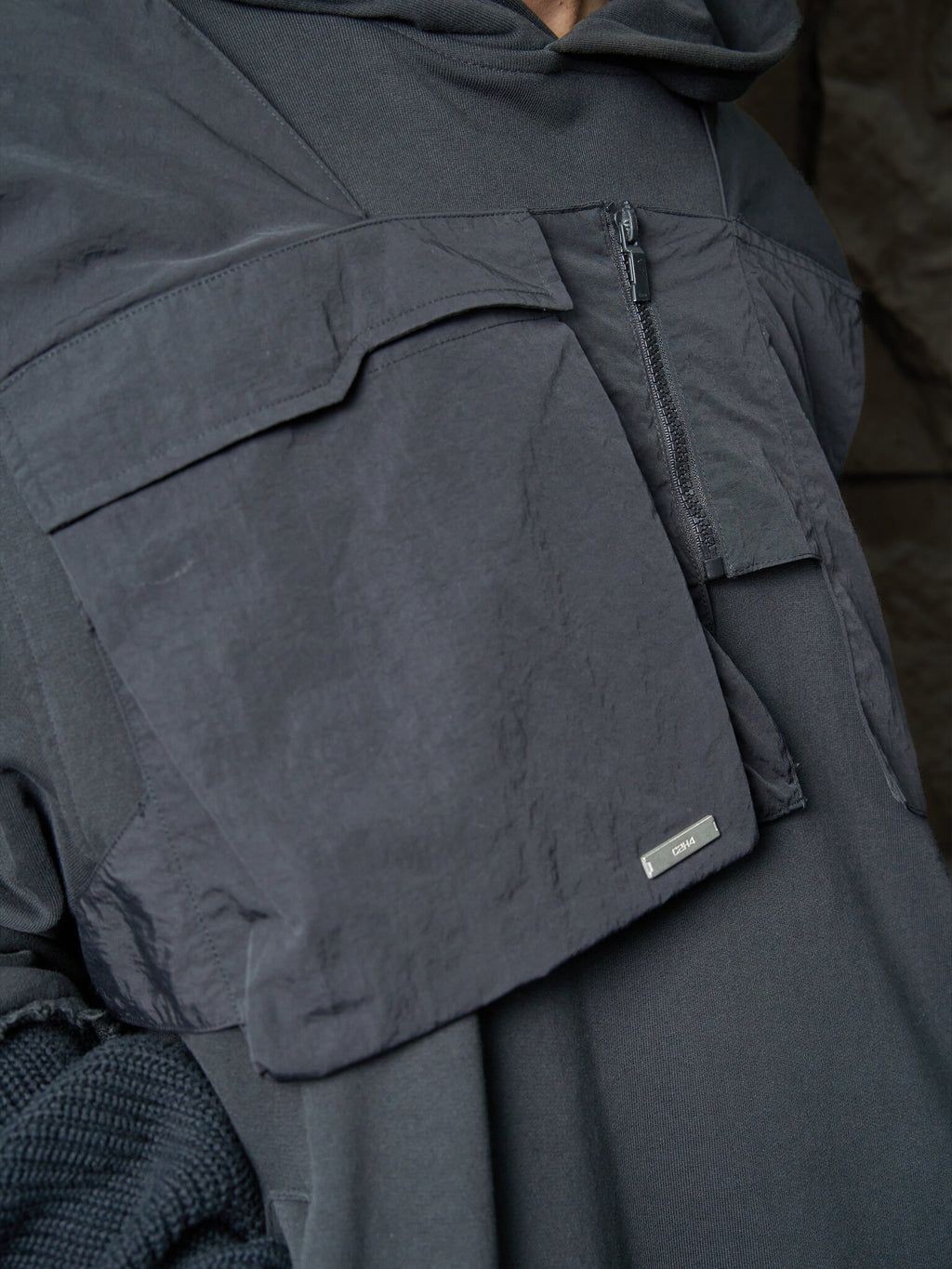 C2H4 Trailblazer Deconstructed Layered Hoodie SS2020