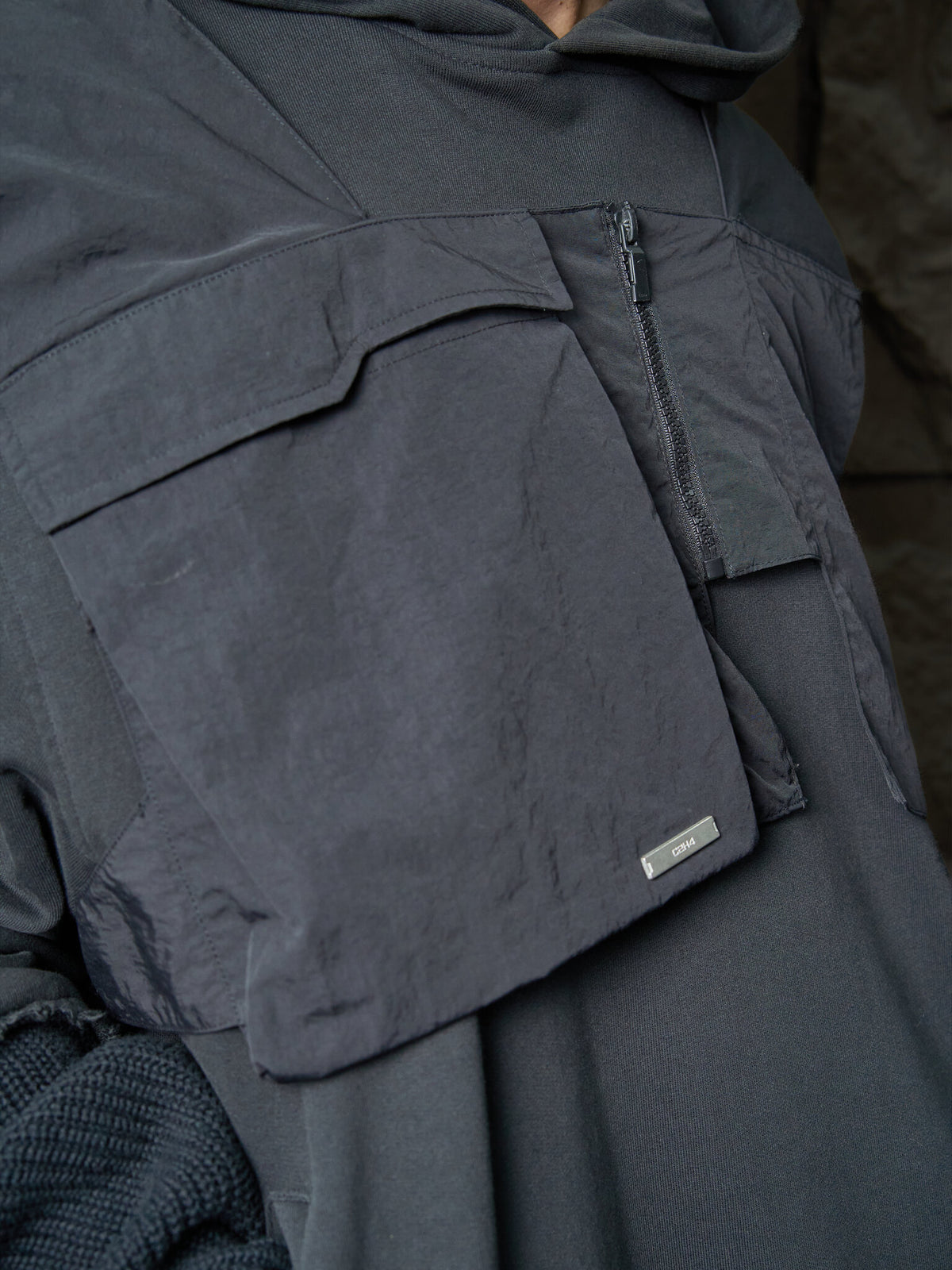 C2H4 Trailblazer Deconstructed Layered Hoodie SS2020