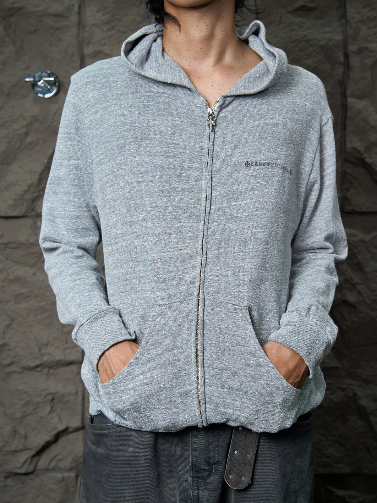 Chrome Hearts Floral Dagger Zip Up Hoodie