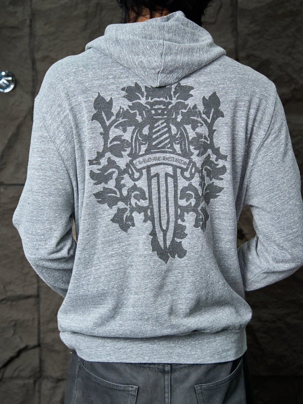 Chrome Hearts Floral Dagger Zip Up Hoodie