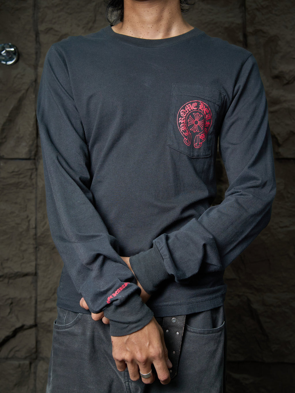 Chrome Hearts Horseshoe Staff Long Sleeve Tee