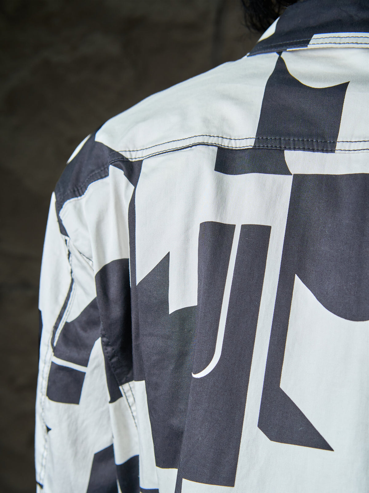 Hiroko Koshino Abstract Stretch Print Jacket
