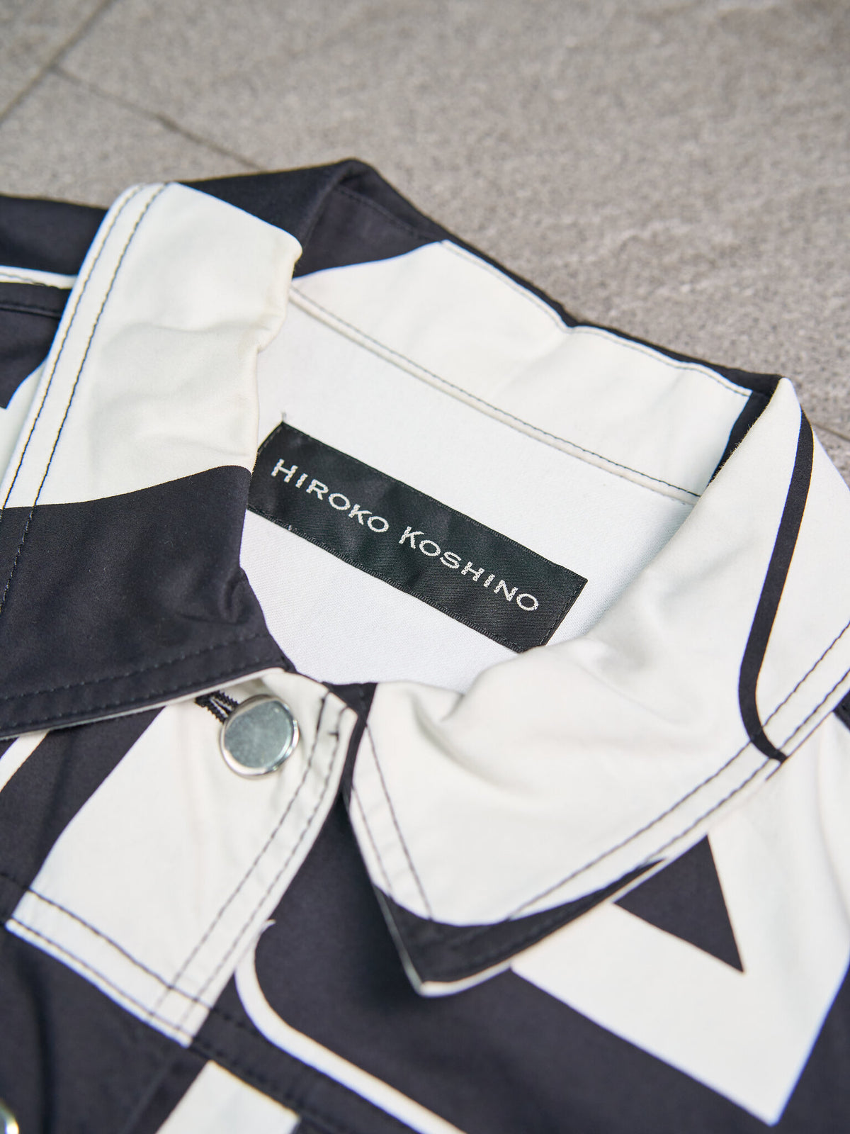 Hiroko Koshino Abstract Stretch Print Jacket