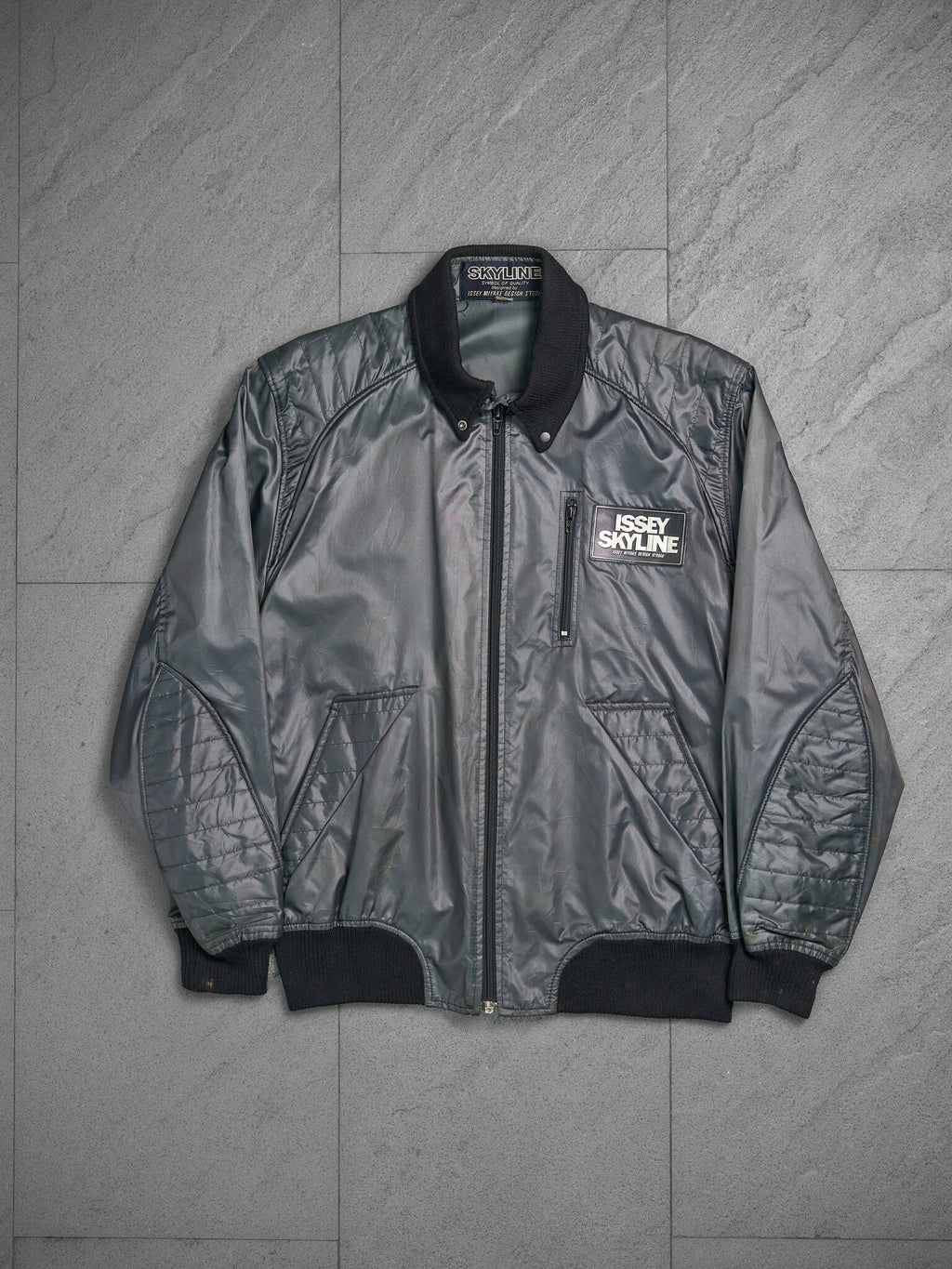 Vintage Issey Miyake Skyline Racing Jacket 80s Black
