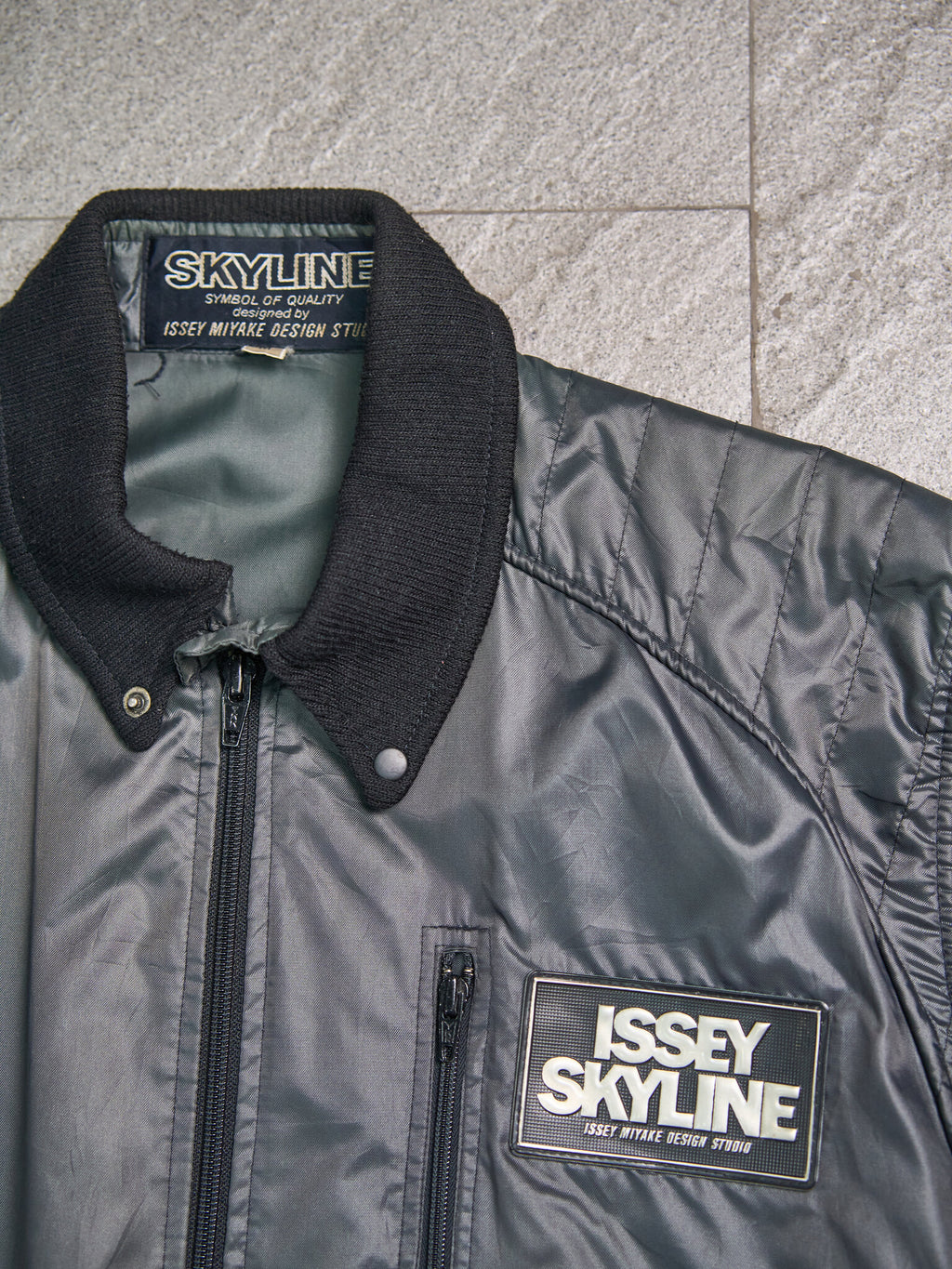 Vintage Issey Miyake Skyline Racing Jacket 80s Black