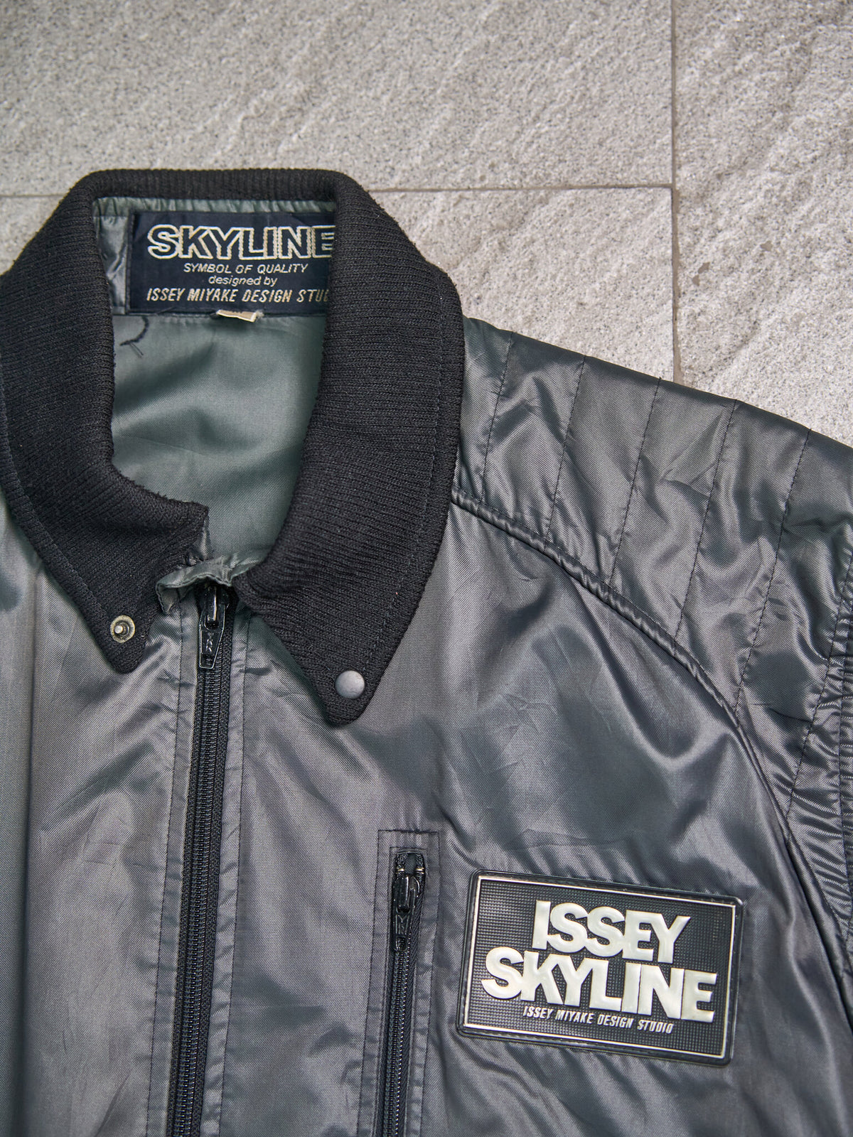 Vintage Issey Miyake Skyline Racing Jacket 80s Black