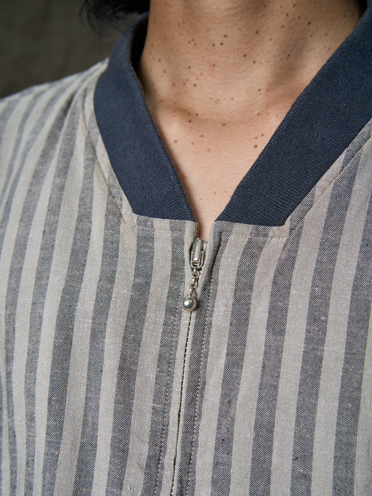 Vintage Jean Paul Gaultier Nouvelle Cuisine Striped Bomber Jacket