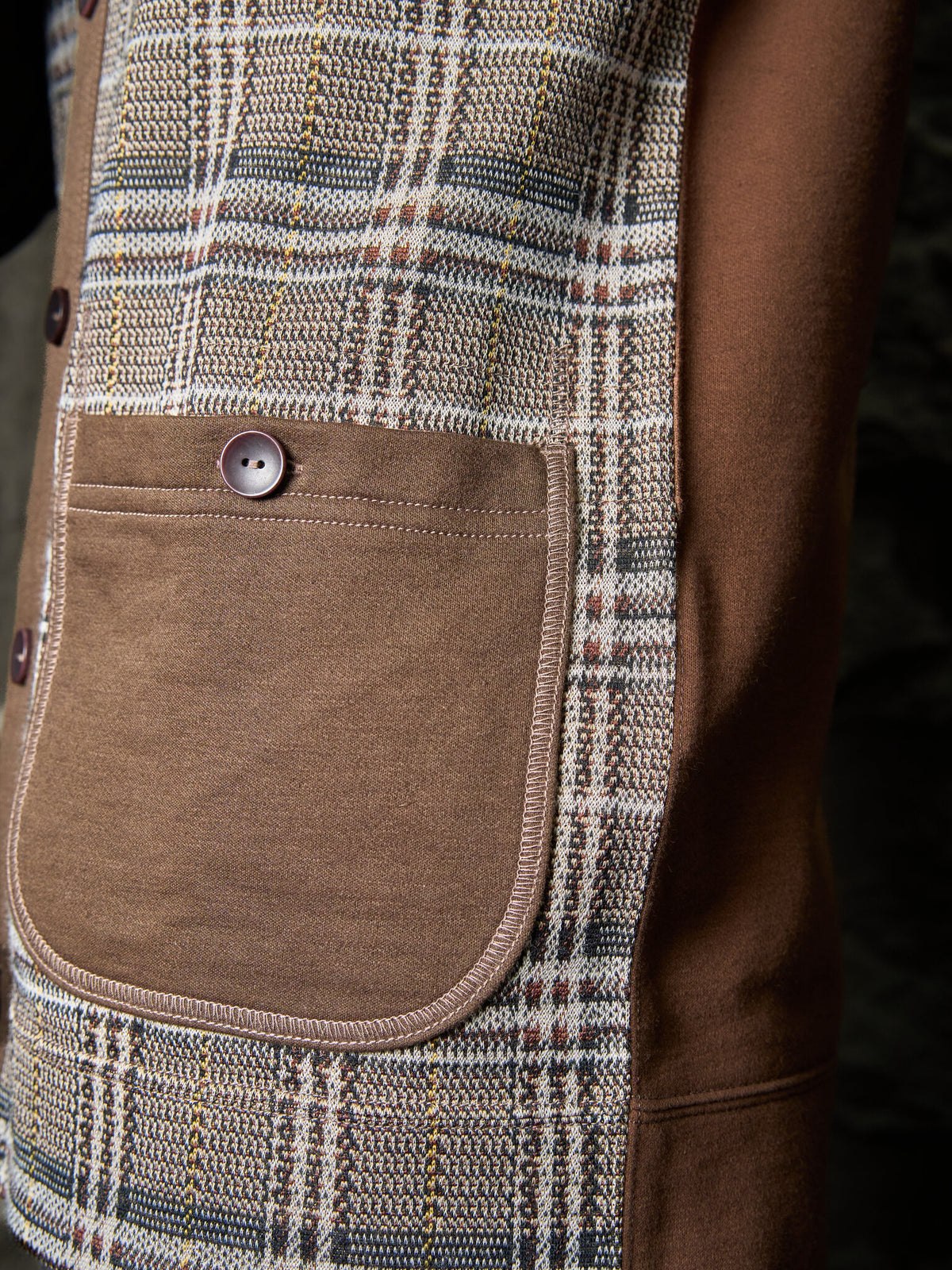 Junya Watanabe Wool Knit Plaid Cardigan
