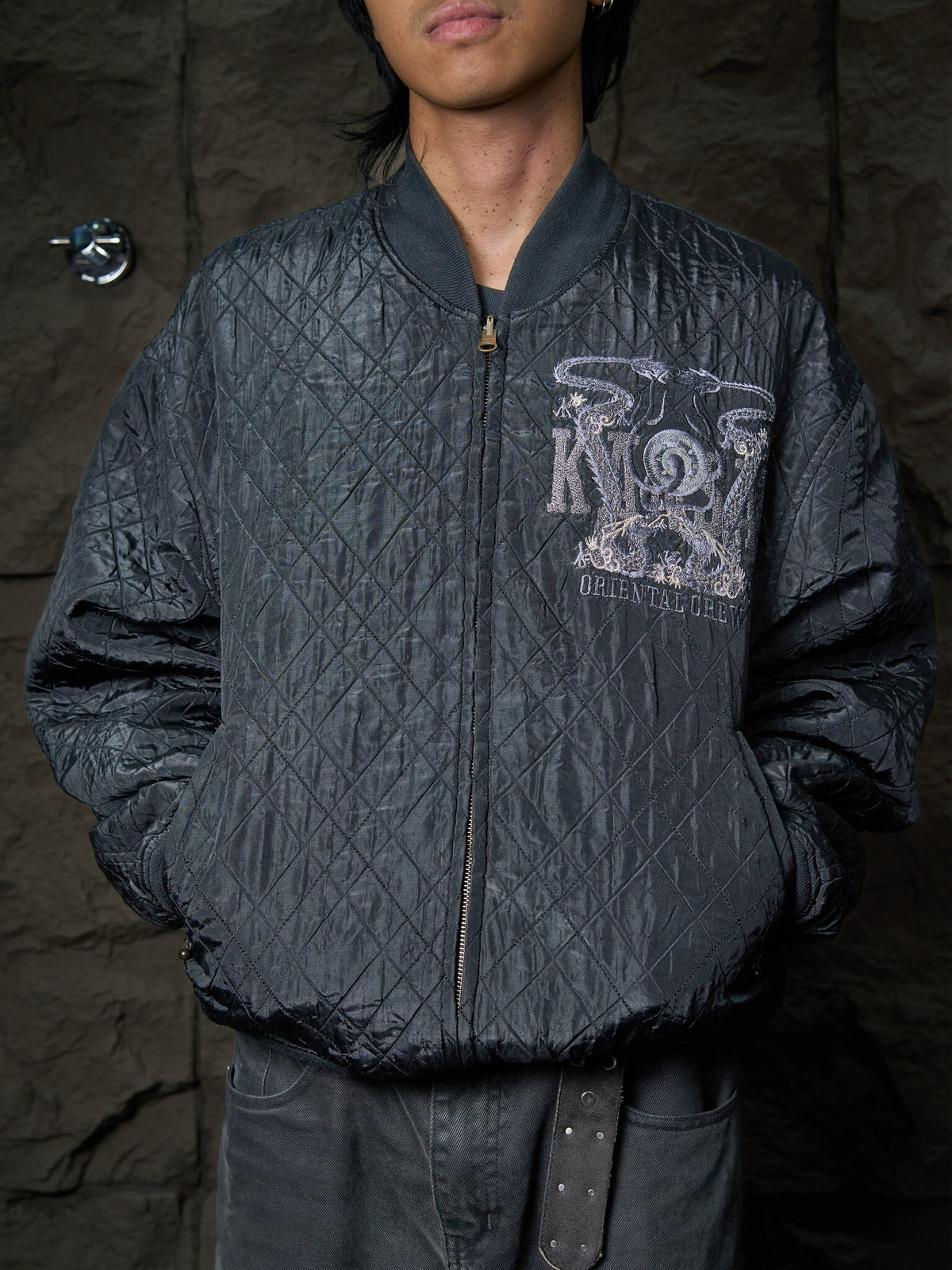 Vintage Kansai Yamamoto 2-Way Quilted Bomber Jacket