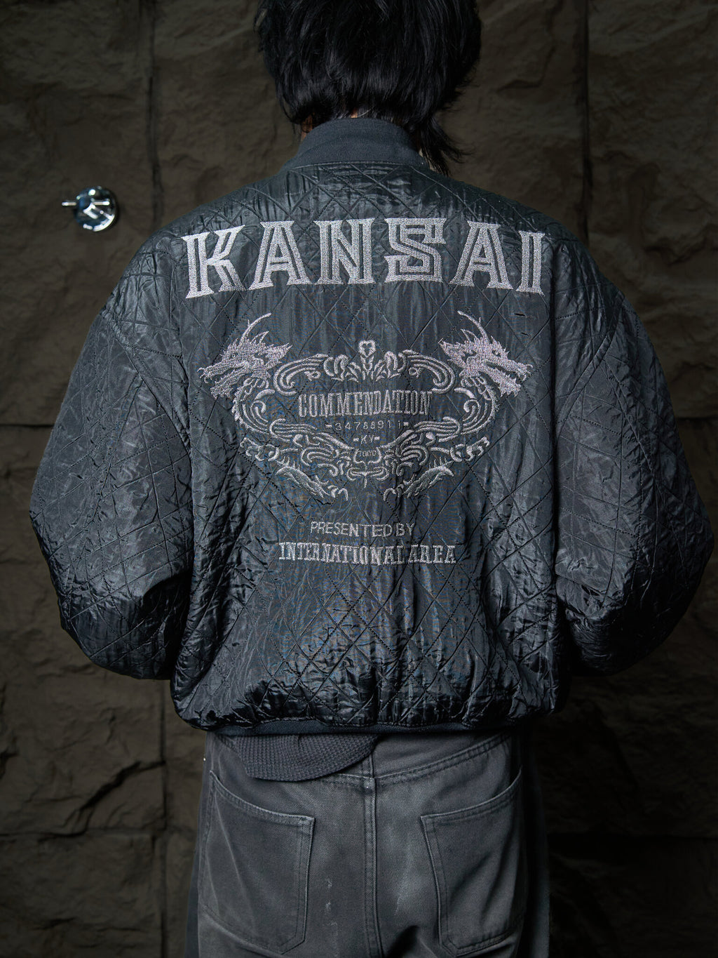 Vintage Kansai Yamamoto 2-Way Quilted Bomber Jacket