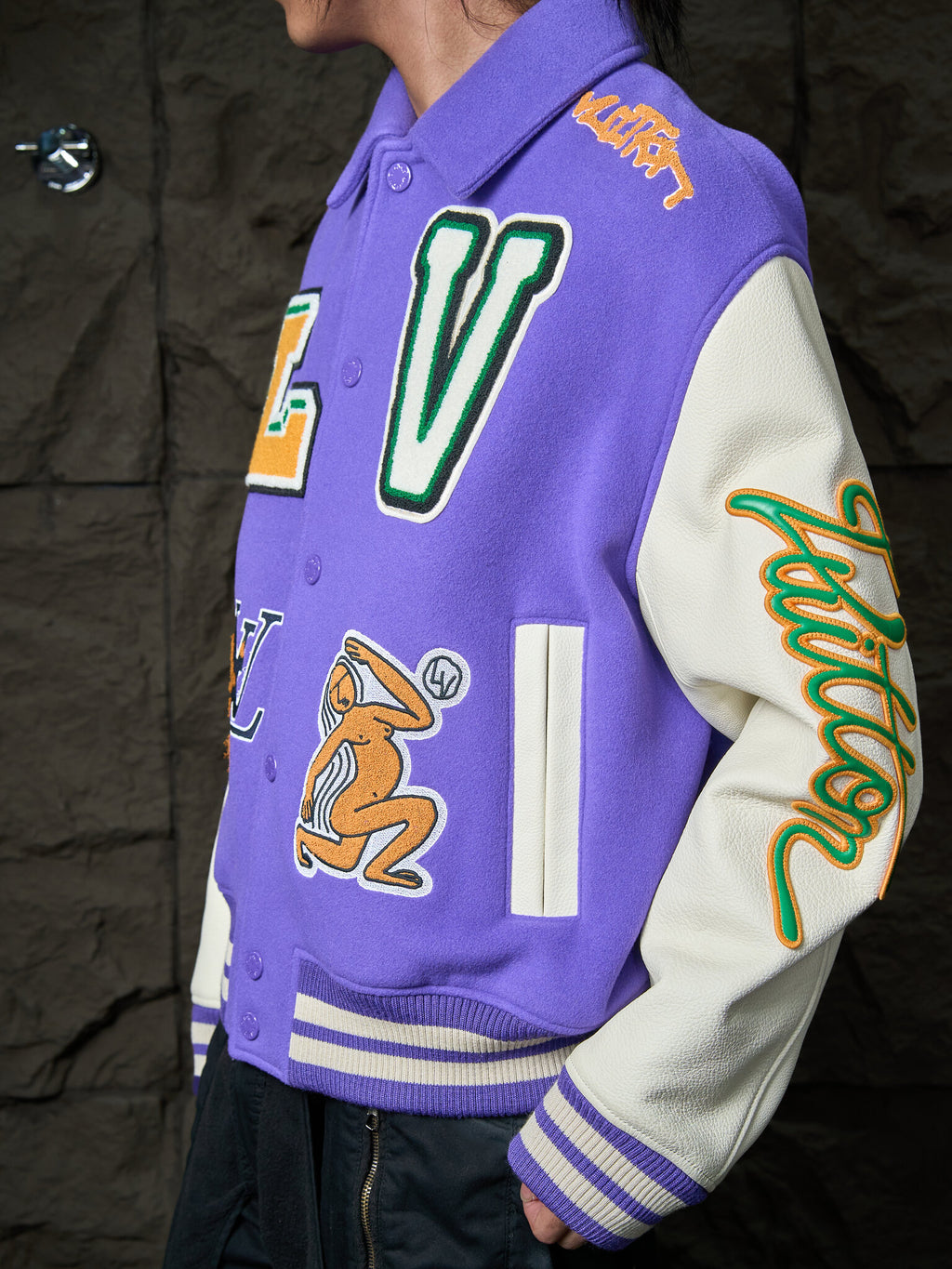 Louis Vuitton Multi-Patches Mixed Leather Varsity Blouson FW2022