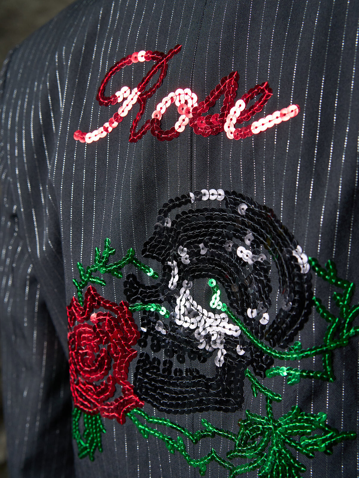 Number (N)ine "Welcome to the Shadow" Sequin Pinstripe Jacket SS2006