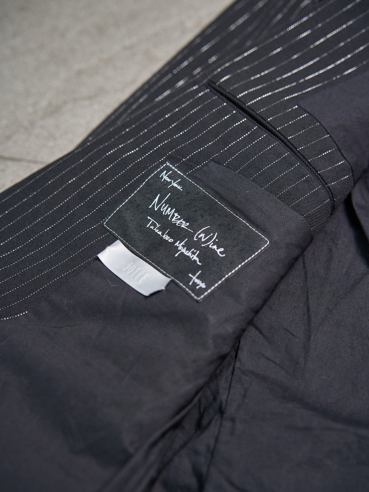 Number (N)ine "Welcome to the Shadow" Sequin Pinstripe Jacket SS2006
