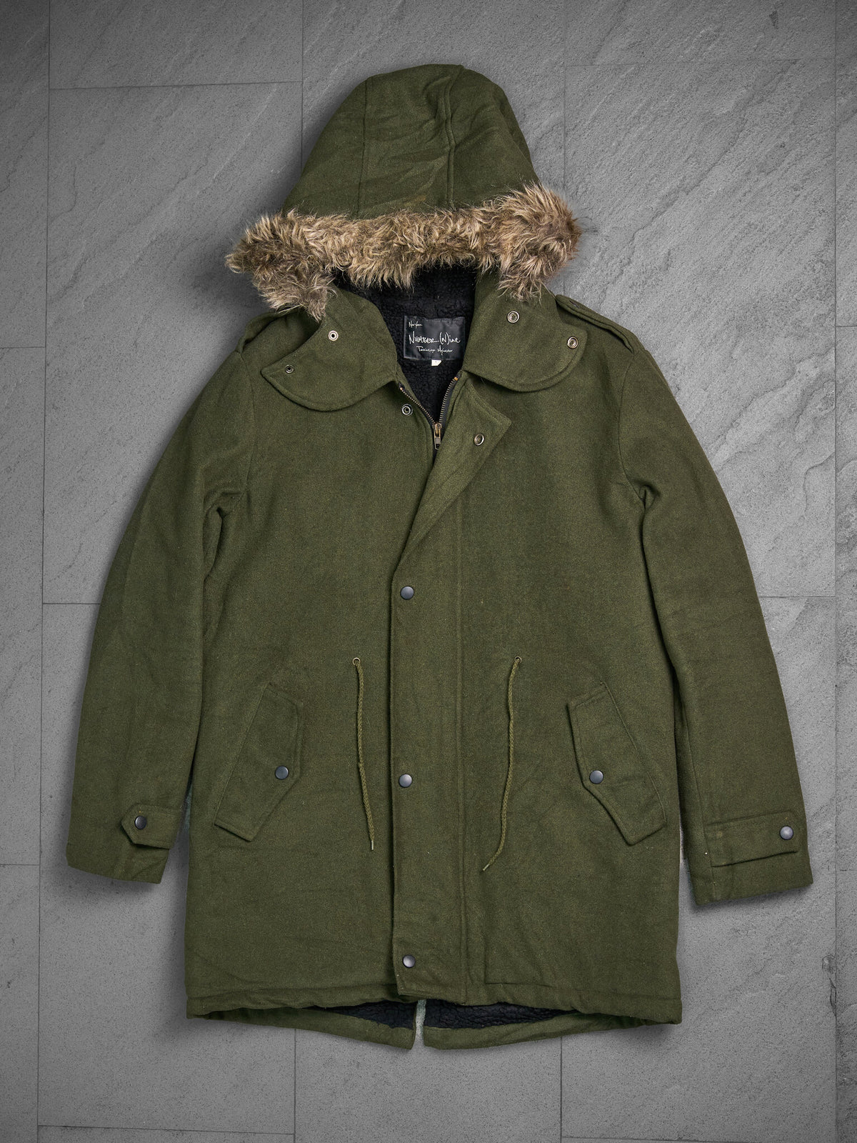 Number (N)ine Sherpa Wool Trench Jacket