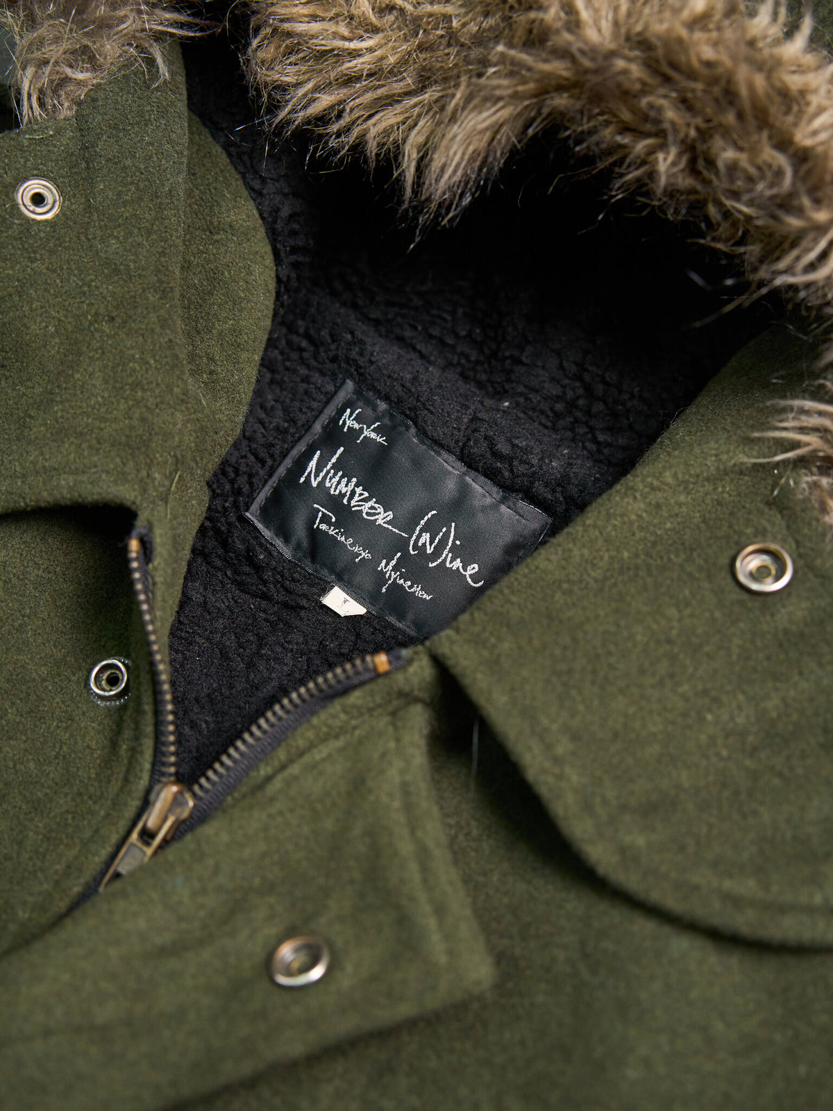 Number (N)ine Sherpa Wool Trench Jacket