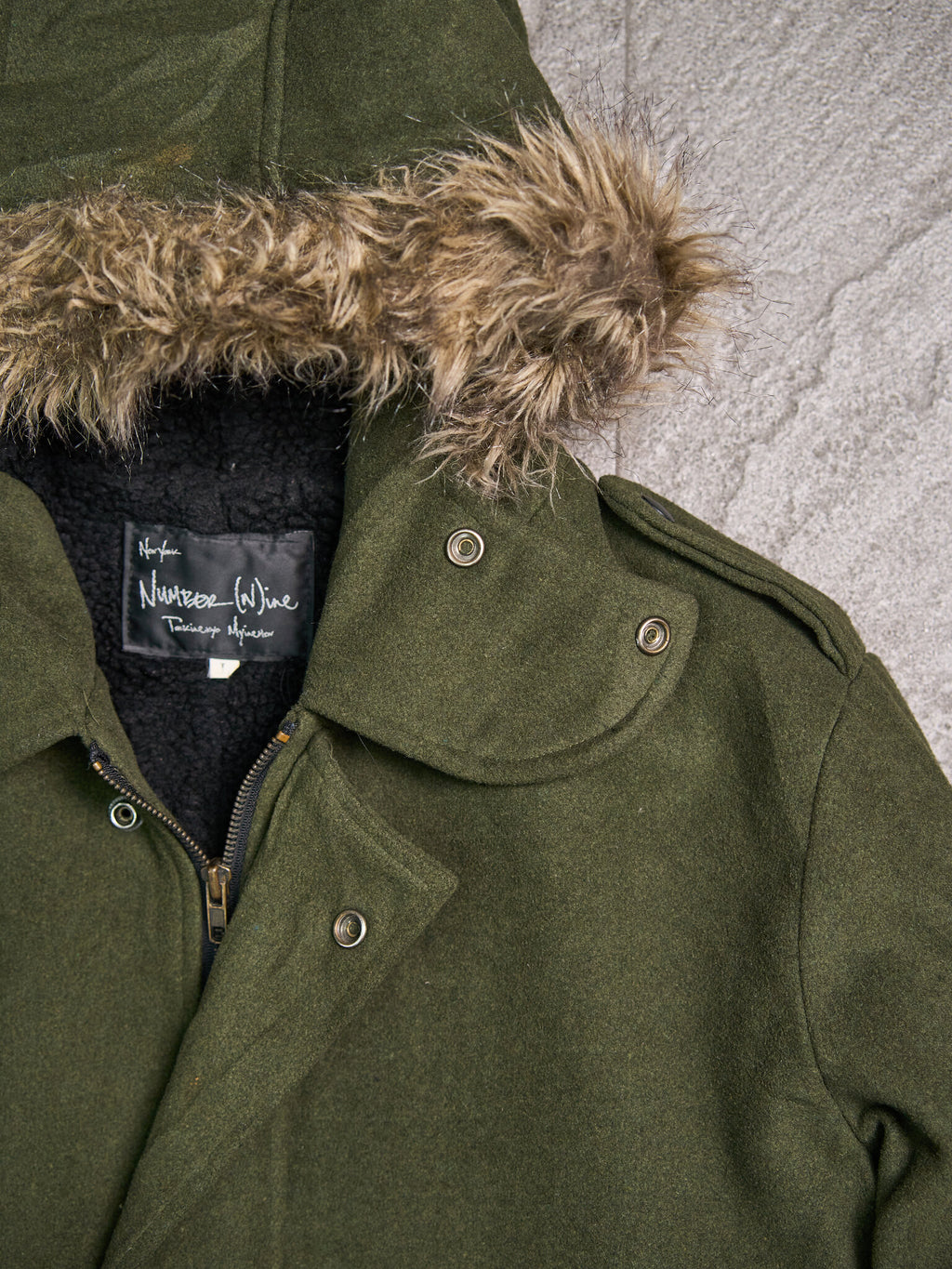 Number (N)ine Sherpa Wool Trench Jacket